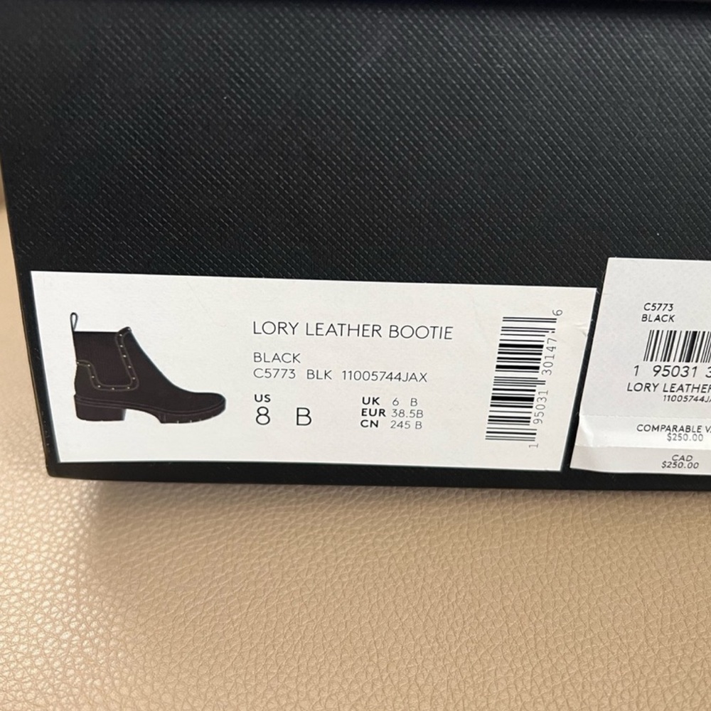 Womens Coach Lory Boots, Chelsea Style, Black Leather Size 8 - Picture 4 of 5